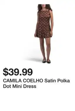 Marshalls CAMILA COELHO Satin Polka Dot Mini Dress offer