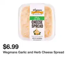 Wegmans Wegmans Garlic and Herb Cheese Spread offer
