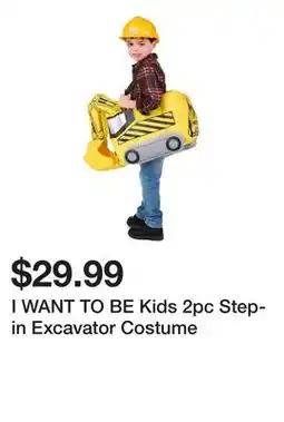 Marshalls I WANT TO BE Kids 2pc Step-in Excavator Costume offer