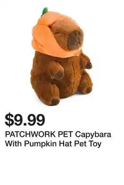 Marshalls PATCHWORK PET Capybara With Pumpkin Hat Pet Toy offer