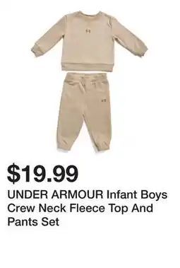 Marshalls UNDER ARMOUR Infant Boys Crew Neck Fleece Top And Pants Set offer
