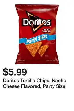 Wegmans Doritos Tortilla Chips, Nacho Cheese Flavored, Party Size! offer