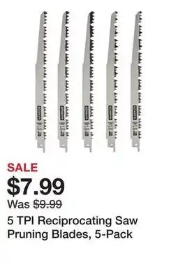 Harbor Freight Tools 5 TPI Reciprocating Saw Pruning Blades, 5-Pack offer