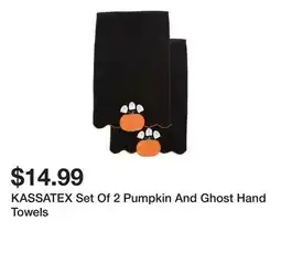 Marshalls KASSATEX Set Of 2 Pumpkin And Ghost Hand Towels offer