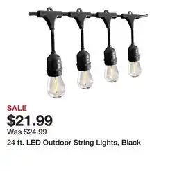 Harbor Freight Tools 24 ft. LED Outdoor String Lights, Black offer