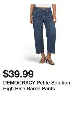 Marshalls DEMOCRACY Petite Solution High Rise Barrel Pants offer