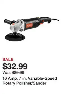 Harbor Freight Tools 10 Amp, 7 in. Variable-Speed Rotary Polisher/Sander offer