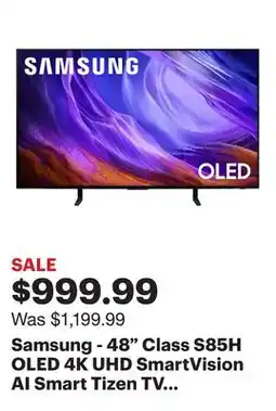 Best Buy Samsung - 48 Class S85H OLED 4K UHD SmartVision AI Smart Tizen TV (2026) offer