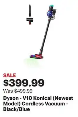 Best Buy Dyson - V10 Konical (Newest Model) Cordless Vacuum - Black/Blue offer