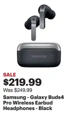 Best Buy Samsung - Galaxy Buds4 Pro Wireless Earbud Headphones - Black offer