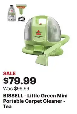 Best Buy BISSELL - Little Green Mini Portable Carpet Cleaner - Tea offer