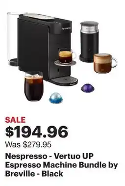 Best Buy Nespresso - Vertuo UP Espresso Machine Bundle by Breville - Black offer