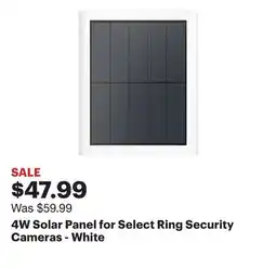 Best Buy 4W Solar Panel for Select Ring Security Cameras - White offer