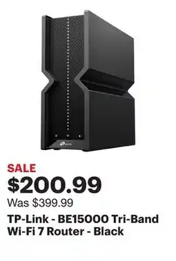Best Buy TP-Link - BE15000 Tri-Band Wi-Fi 7 Router - Black offer