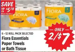 Rouses Fiора Essentials Paper Towels or Bath Tissue offer