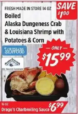 Rouses Boiled Alaska Dungeness Crab & Louisiana Shrimp with Potatoes & Corn offer