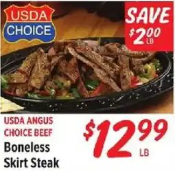 Rouses Usda angus choice beef boneless skirt steak offer