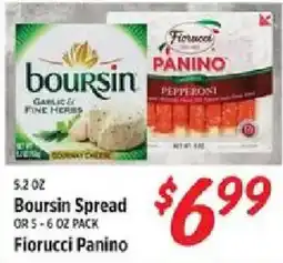 Rouses Boursin Spread or 5 - 6 oz Pack Fiorucci Panino offer
