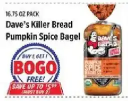 Rouses Dave's Killer Bread Pumpkin Spice Bagel offer