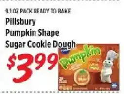 Rouses Pillsbury pumpkin shape sugar cookie dough offer