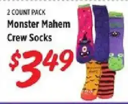 Rouses Monster Mahem Crew Socks offer