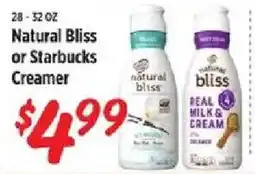 Rouses Natural Bliss or Starbucks Creamer offer