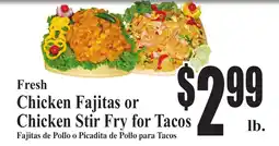 Baja Ranch Fresh Chicken Fajitas or Chicken Stir Fry for Tacos offer