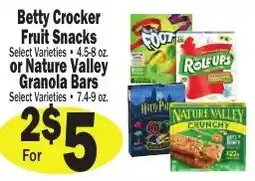 Sellers Bros Betty Crocker Fruit Snacks or Nature Valley Granola Bars offer