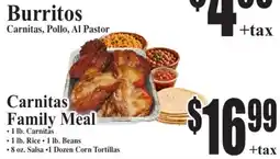 Baja Ranch Carnitas Family Meal offer