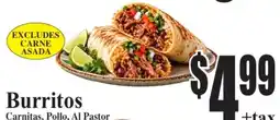 Baja Ranch Burritos Carnitas, Pollo, Al Pastor offer