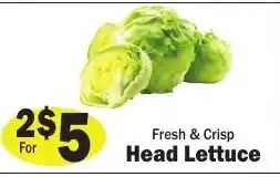 Sellers Bros Fresh & Crisp Head Lettuce offer