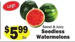 Sellers Bros Sweet & Juicy Seedless Watermelons offer