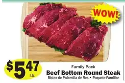 Sellers Bros Family Pack Beef Bottom Round Steak offer