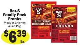 Sellers Bros Bar-S family pack franks offer