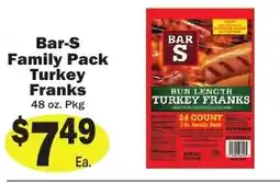 Sellers Bros Bar-S turkey franks offer