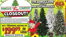 Ollie's FAMOUS Tree COMPANY CLOSEOUT! offer