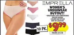 Ollie's EMPRESS WOMEN'S UNDERWEAR BUYOUT offer