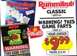 Ollie's Rummikub CLASSIC, SIX PLAYER, YOUR CHOICE offer