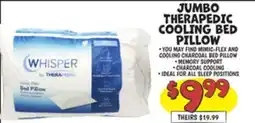 Ollie's JUMBO THERAPEDIC COOLING BED PILLOW offer