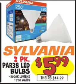 Ollie's SYLVANIA 2 PK. PAR38 LED BULBS offer