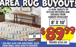 Ollie's AREA RUG BUYOUT! offer