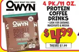 Ollie's OWYN PROTEIN COFFEE DRINKS offer