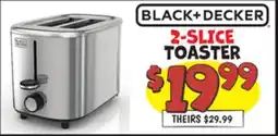 Ollie's BLACK+DECKER 2-SLICE TOASTER offer