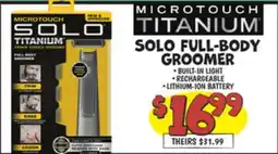 Ollie's MICROTOUCH TITANIUM SOLO FULL-BODY GROOMER offer