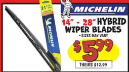 Ollie's MICHELIN 14 - 28 HYBRID WIPER BLADES offer