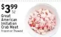 Met Foodmarkets Great American Imitation Crab Meat offer