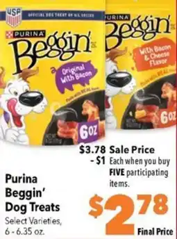 Super Saver Purina Beggin' Dog Treats offer