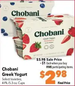 Super Saver Chobani Greek Yogurt offer