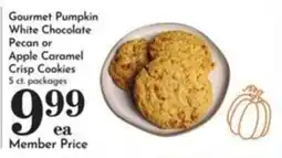 Pavilions Gourmet Pumpkin White Chocolate Pecan or Apple Caramel Crisp Cookies offer