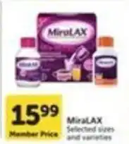 Pavilions Miralax selected sizes and varieties offer